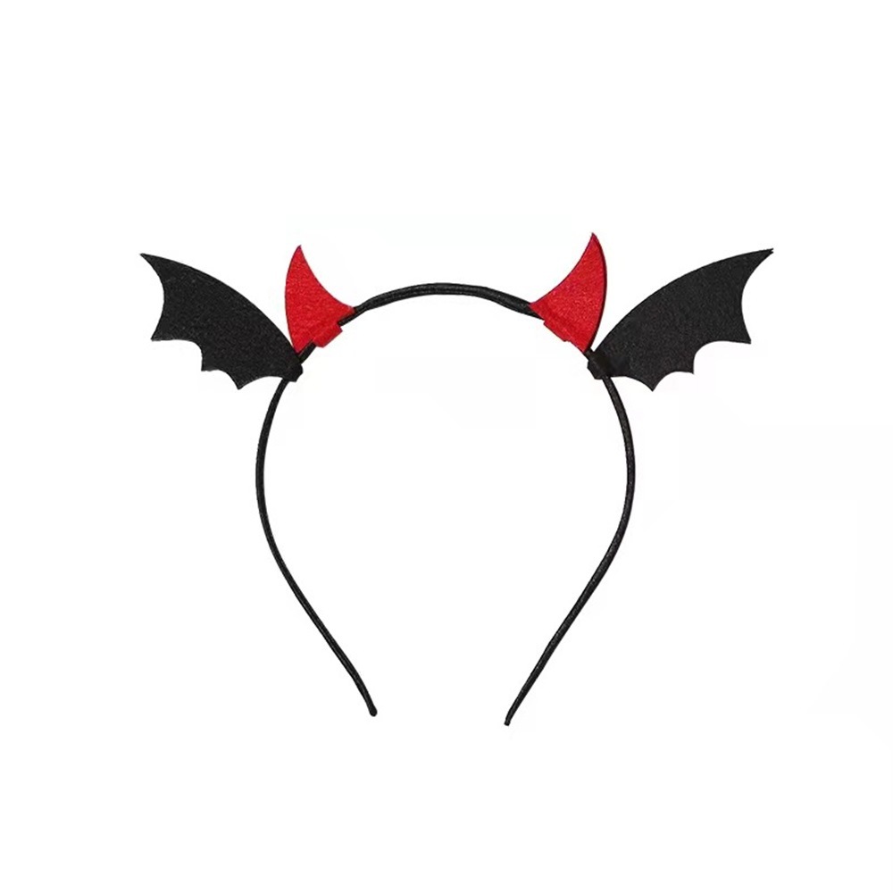 Halloween devil horn bat wings headband Halloween devil horn bat wings headband