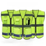 Reflective vest with reflective stripe