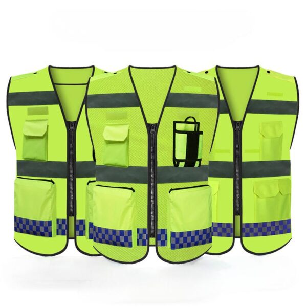 Reflective vest with reflective stripe