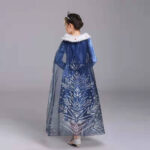 Snow beautiful dresses costume cosplay kids elsa anna princess girls dress1