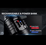 Zoom flashlight usb rechargeable led flashlight